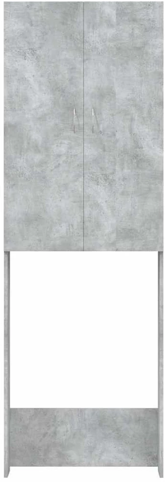 Skalbimo mašinos spintelė, betono pilkos spalvos, 64x25,5x190cm
