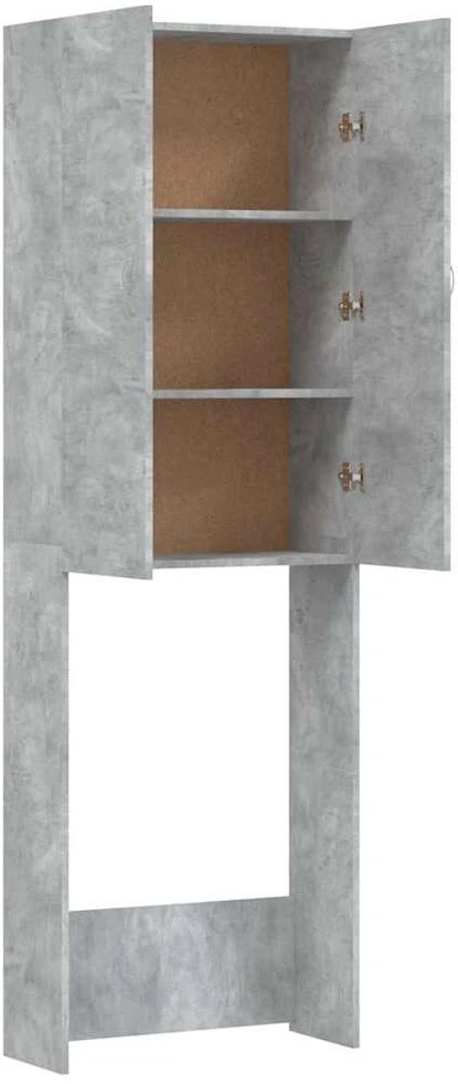 Skalbimo mašinos spintelė, betono pilkos spalvos, 64x25,5x190cm