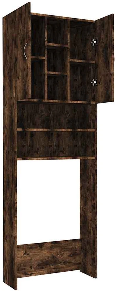 Skalbimo mašinos spintelė, dūminio ąžuolo, 64x25,5x190cm