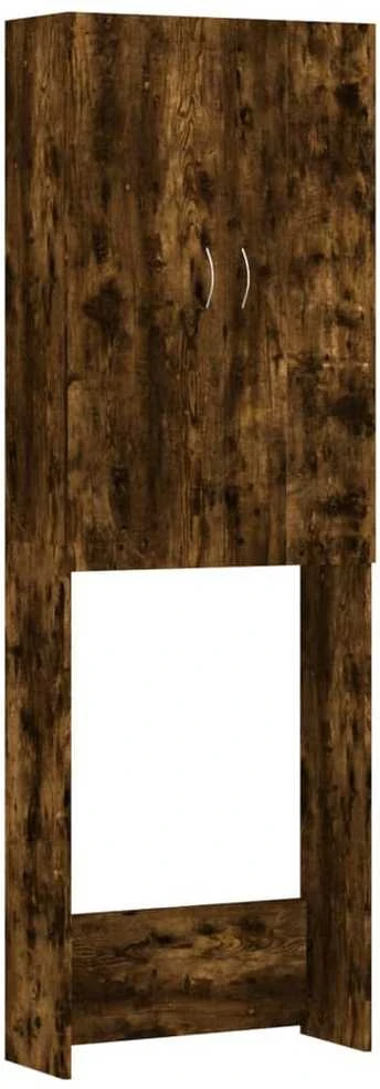 Skalbimo mašinos spintelė, dūminio ąžuolo, 64x25,5x190cm