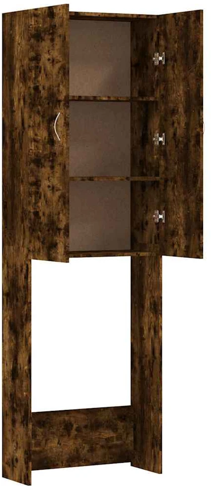 Skalbimo mašinos spintelė, dūminio ąžuolo, 64x25,5x190cm