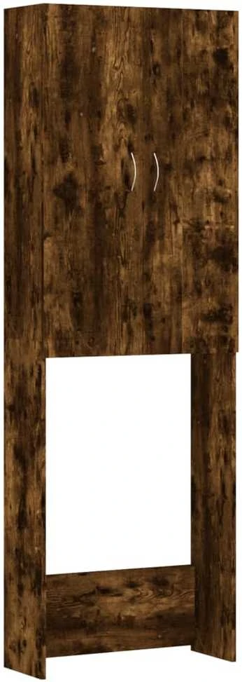 Skalbimo mašinos spintelė, dūminio ąžuolo, 64x25,5x190cm