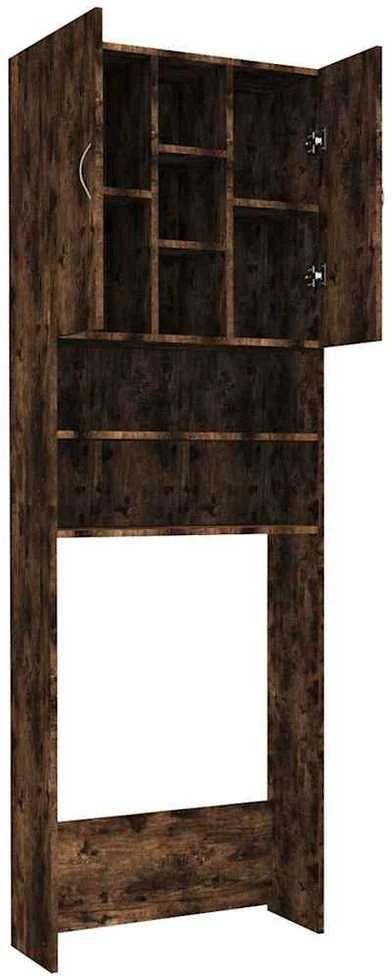 Skalbimo mašinos spintelė, dūminio ąžuolo, 64x25,5x190cm