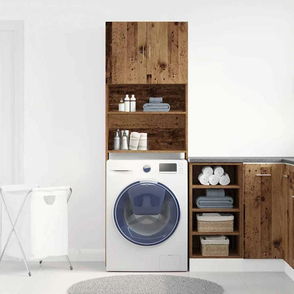 Skalbimo mašinos spintelė Old Wood 64x24x190 cm Engineered Wood