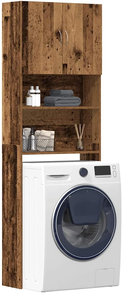Skalbimo mašinos spintelė Old Wood 64x24x190 cm Engineered Wood