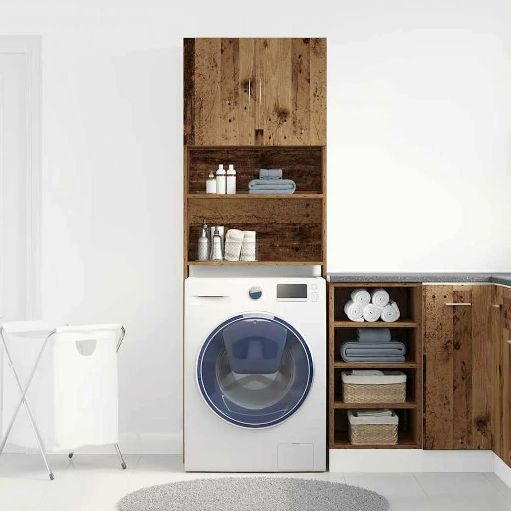 Skalbimo mašinos spintelė Old Wood 64x24x190 cm Engineered Wood
