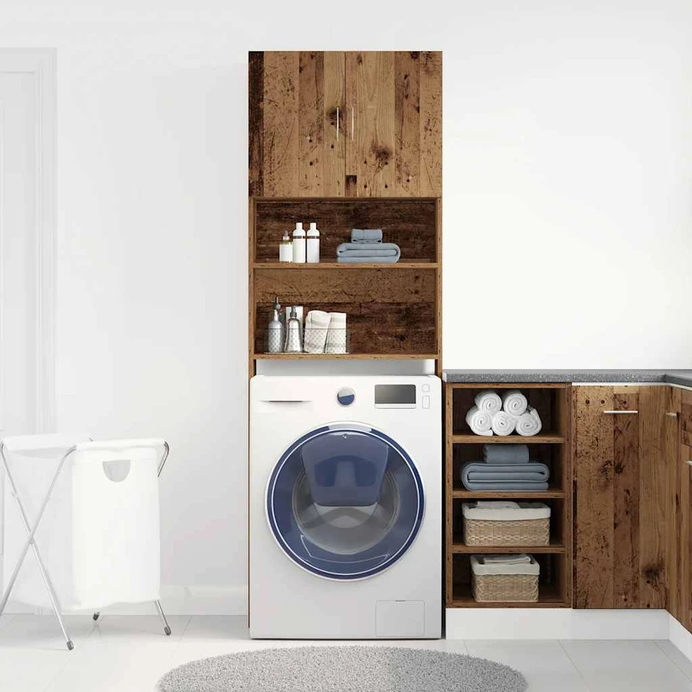 Skalbimo mašinos spintelė Old Wood 64x24x190 cm Engineered Wood