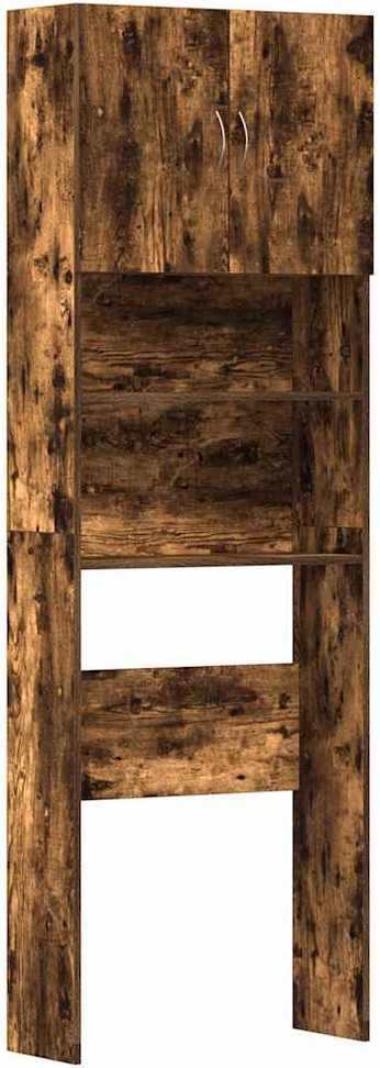 skalbimo mašinos spintelė rūkytas ąžuolas 64x24x190 cm