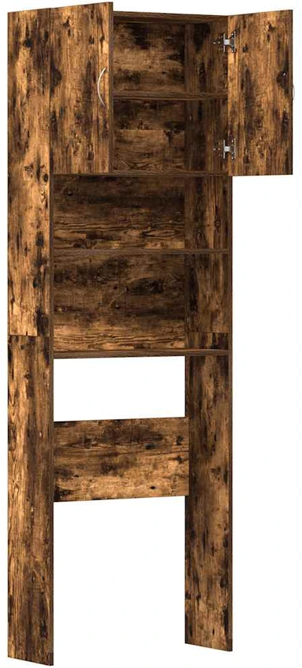 skalbimo mašinos spintelė rūkytas ąžuolas 64x24x190 cm