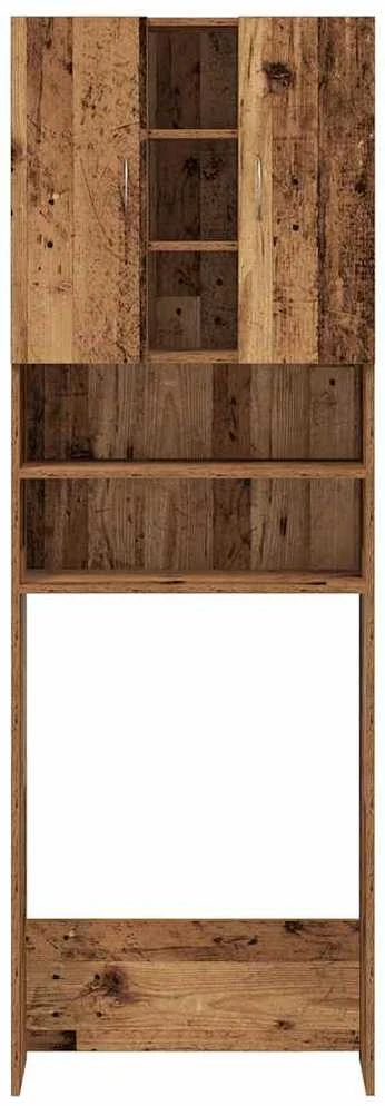 Skalbimo mašinos spintelė, sendintos medienos, 64x25,5x190cm