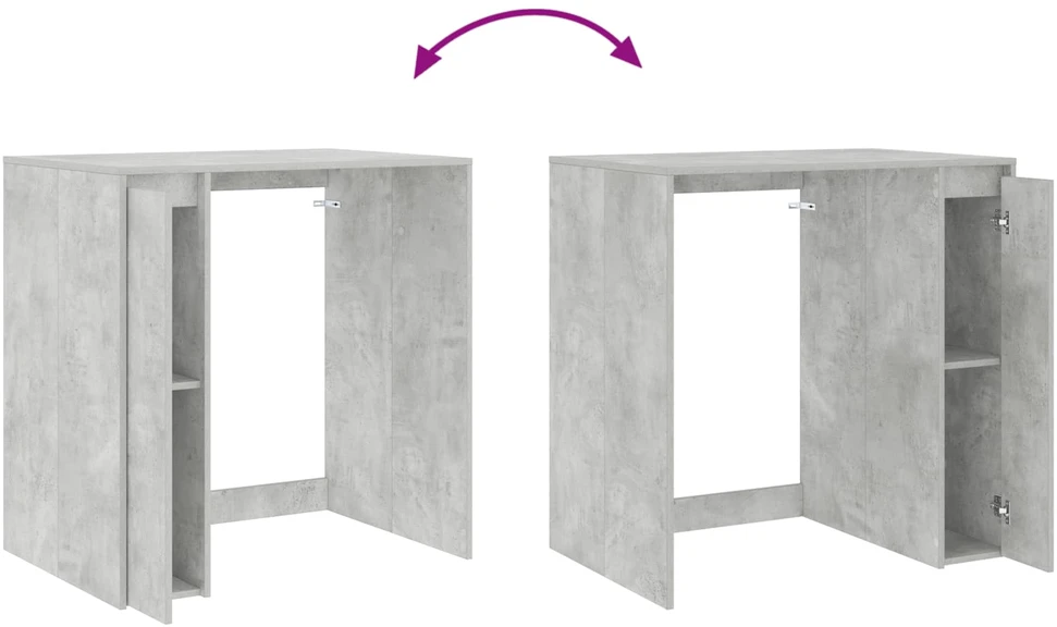 Skalbimo mašinos spintelė su saugykla Betono 87 x 60 x 89 cm