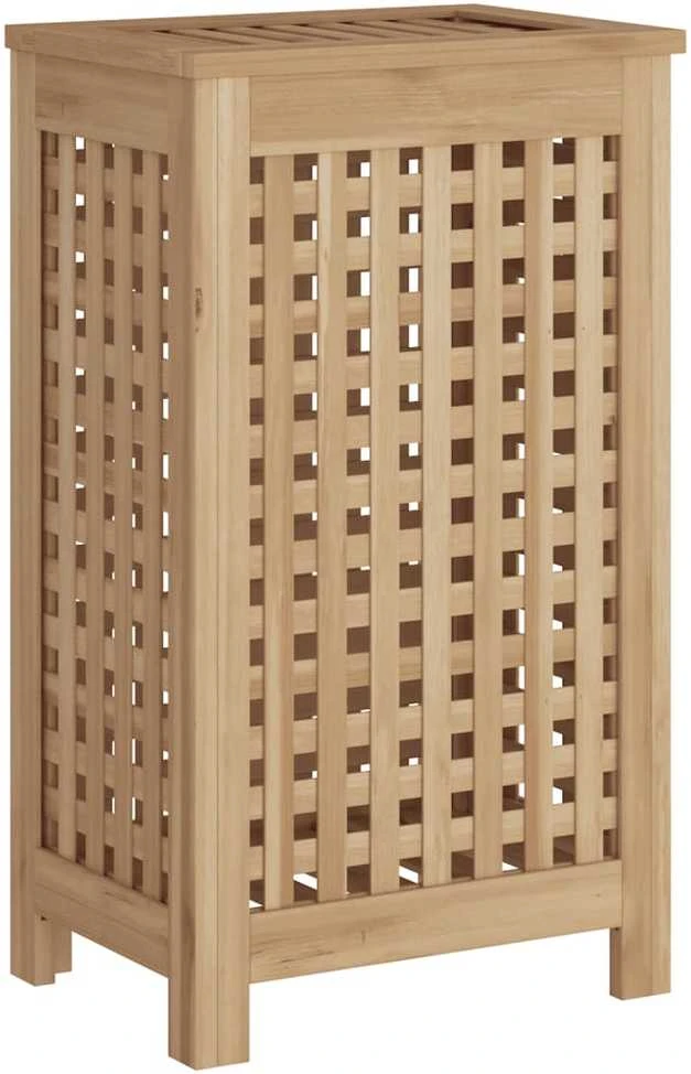 Skalbinių dėžė, 35x25x60cm, tikmedžio medienos masyvas