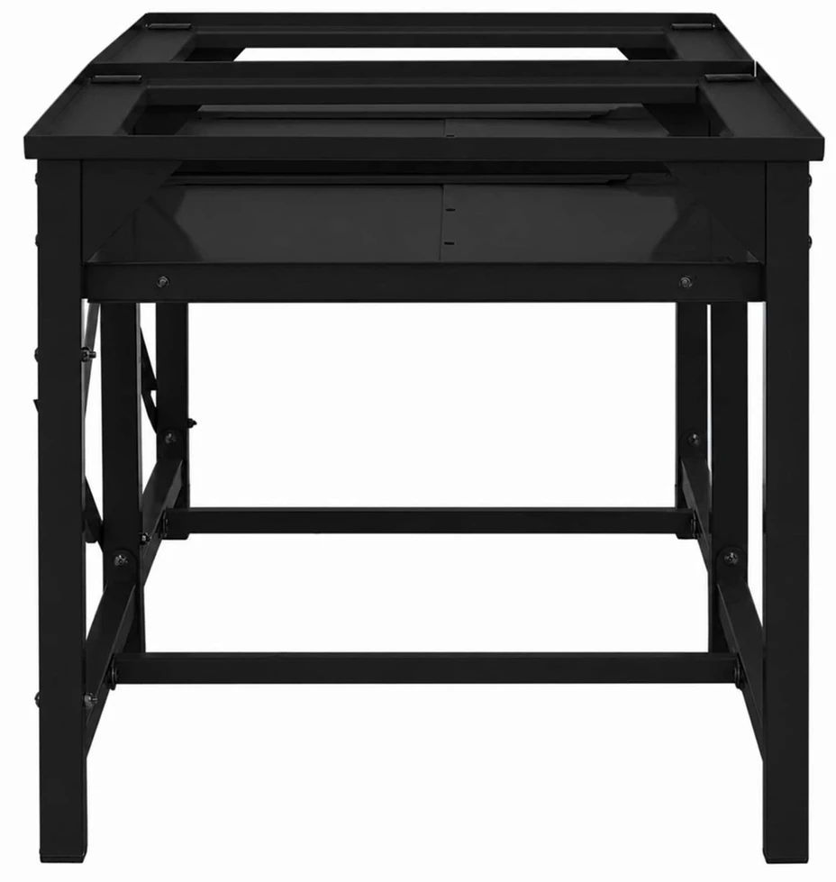 Skalbyklės pjedestalas 2 vnt. Juodas 120 x 56 x 52 cm Plienas