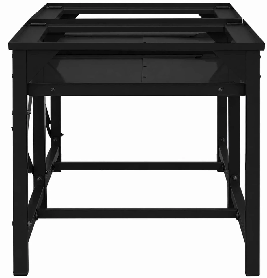 Skalbyklės pjedestalas 2 vnt. Juodas 120 x 56 x 52 cm Plienas