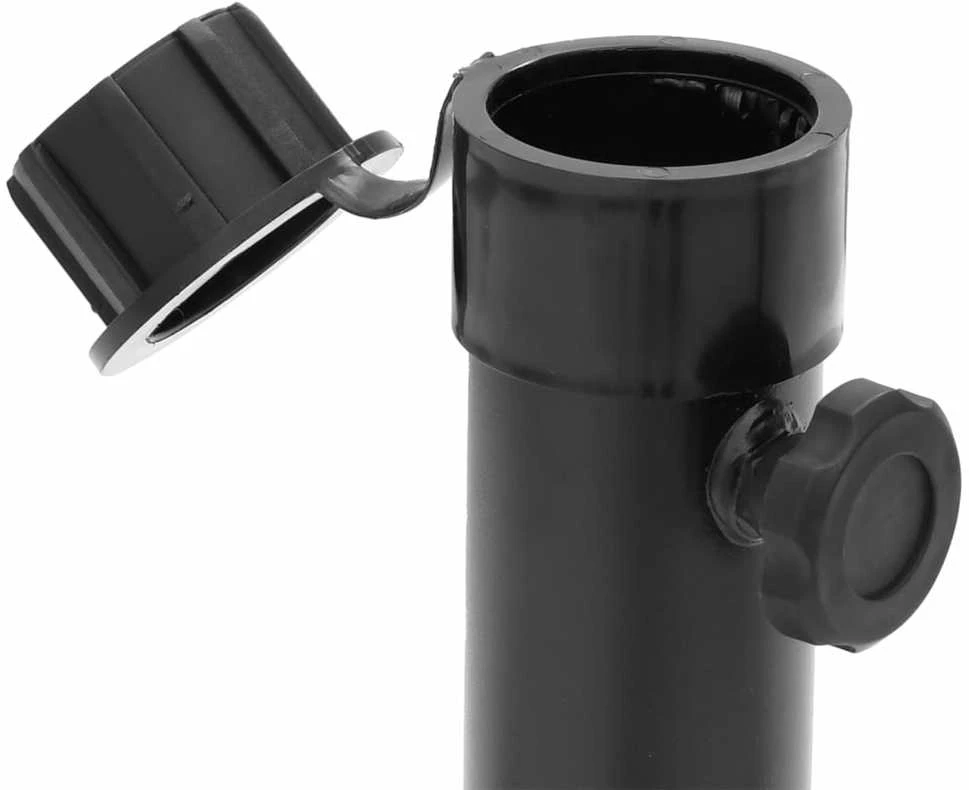 Skėčio nuo saulės pagrindas 38/48 mm stulpams, juodas, plienas