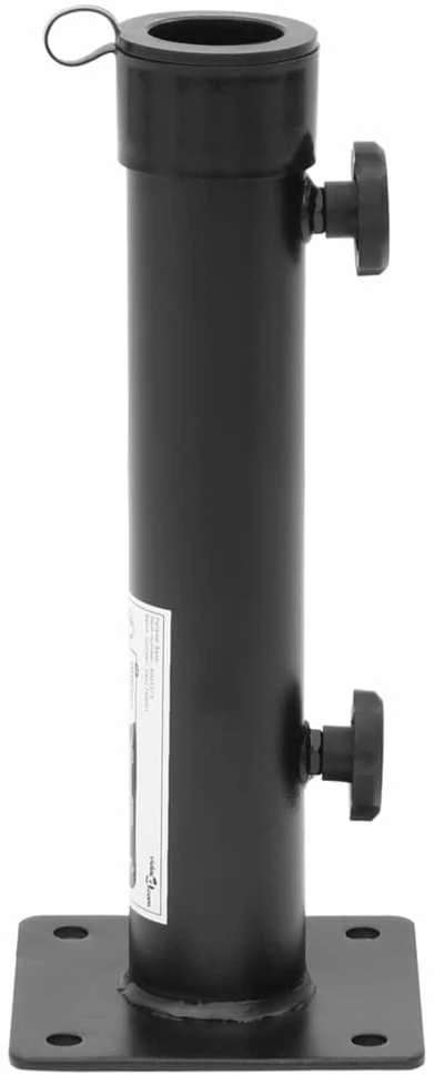 Skėčio nuo saulės pagrindas 38/48mm stulpams, juodas, plienas