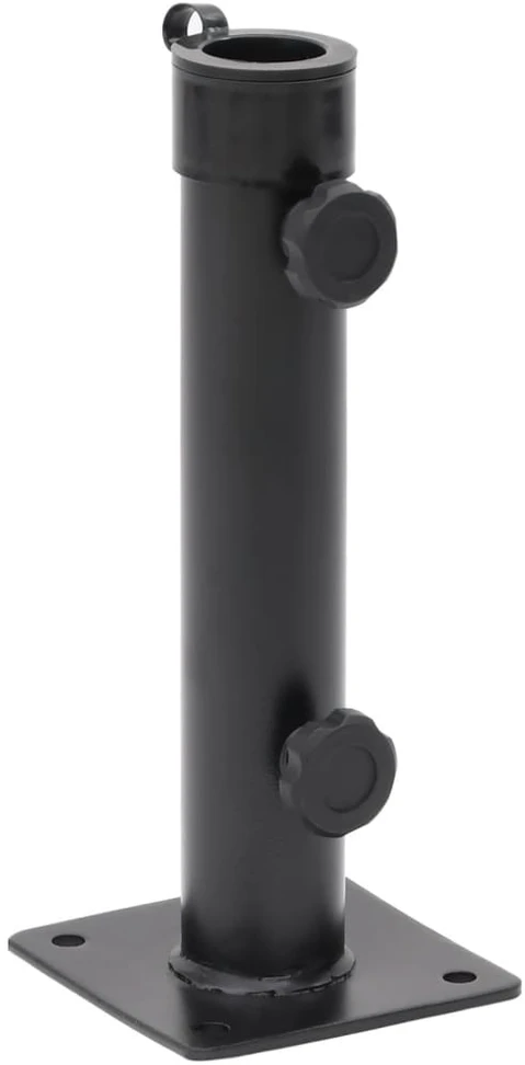 Skėčio nuo saulės pagrindas 38/48mm stulpams, juodas, plienas