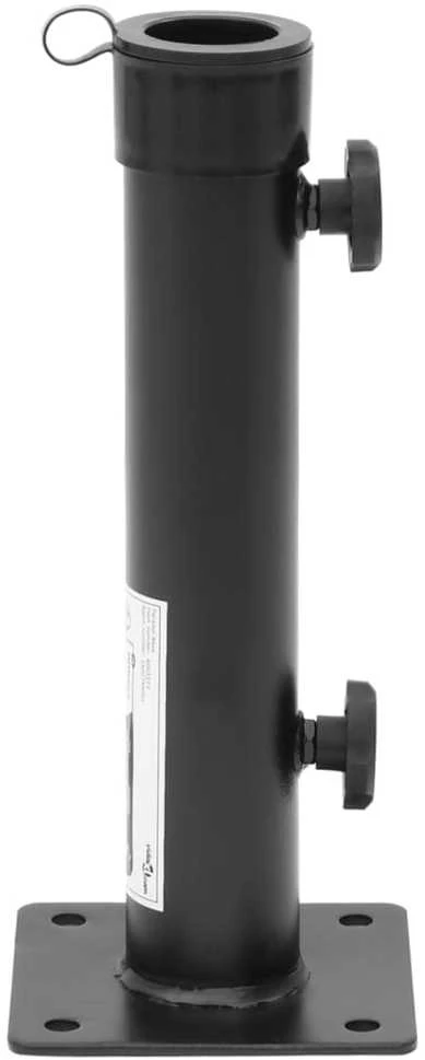 Skėčio nuo saulės pagrindas 38/48mm stulpams, juodas, plienas