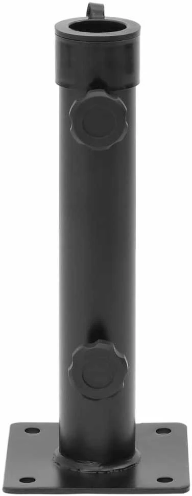 Skėčio nuo saulės pagrindas 38/48mm stulpams, juodas, plienas