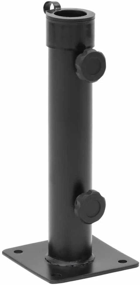 Skėčio nuo saulės pagrindas 38/48mm stulpams, juodas, plienas