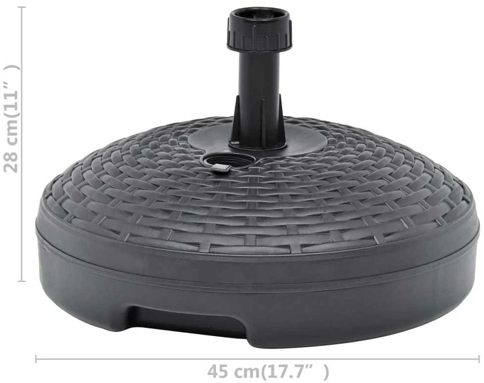 Skėčio pagrindas, antracito, 20l, ratano imitacijos plastikas
