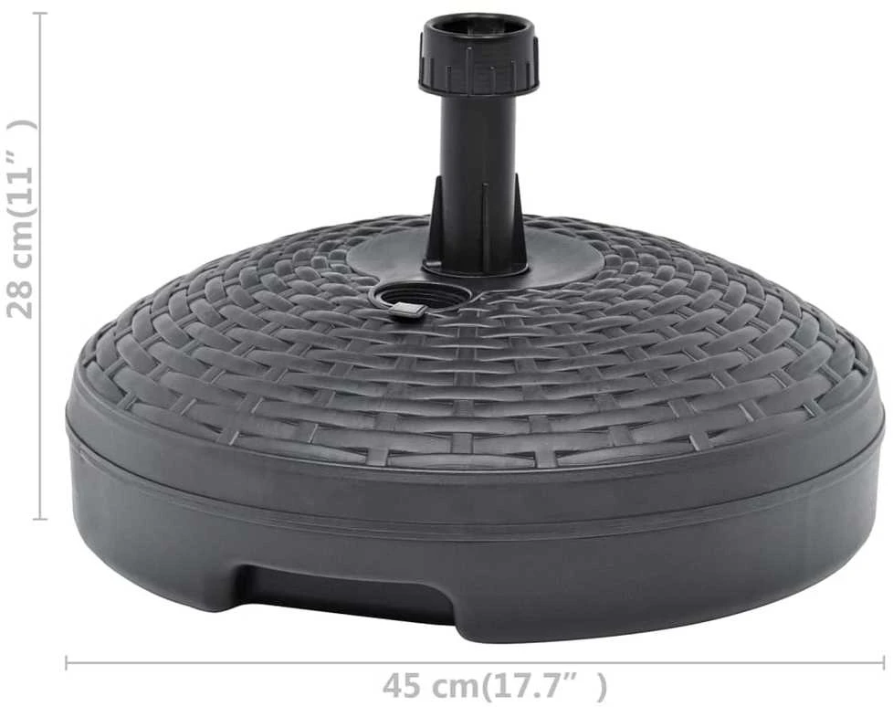 Skėčio pagrindas, antracito, 20l, ratano imitacijos plastikas