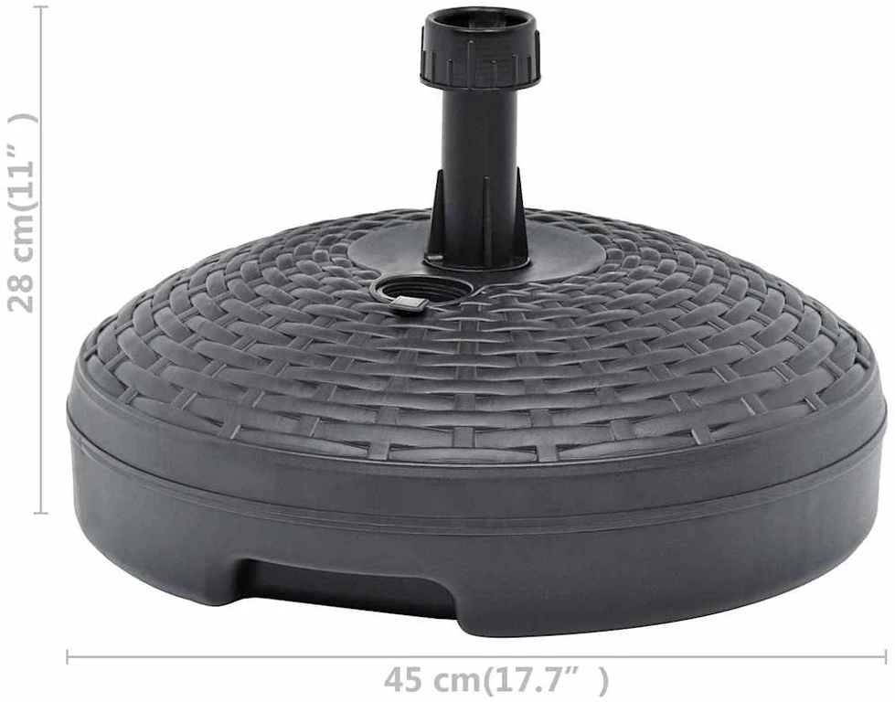 Skėčio pagrindas, antracito, 20l, ratano imitacijos plastikas