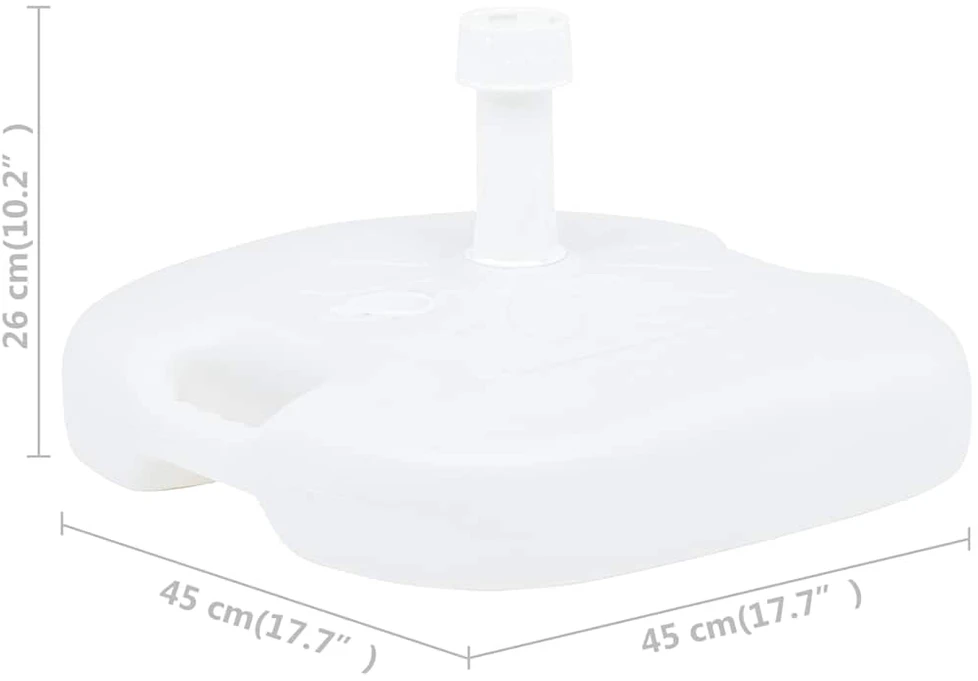 Skėčio pagrindas, baltas, pildomas smėliu/vandeniu, 16l