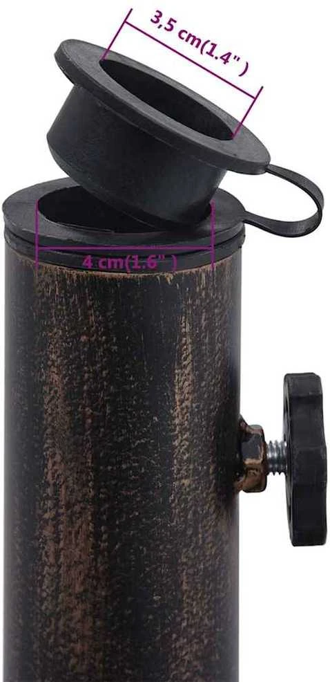 Skėčio pagrindas, bronzinės spalvos, ketus, 12kg, 48cm