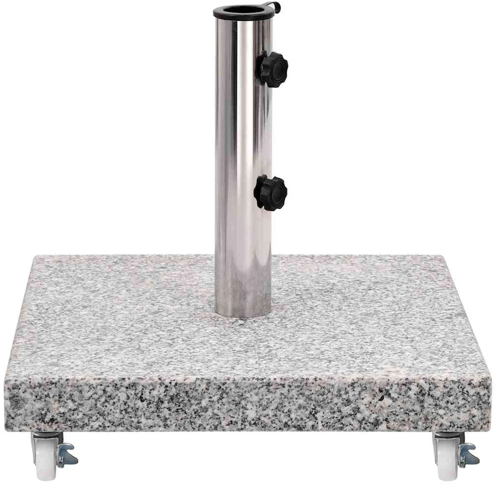 Skėčio pagrindas, pilkos spalvos, granitas, 30kg, kvadratinis