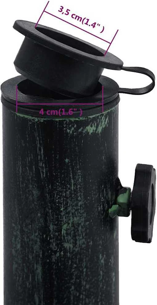 Skėčio pagrindas, žalios spalvos, 12kg, 49cm, ketus