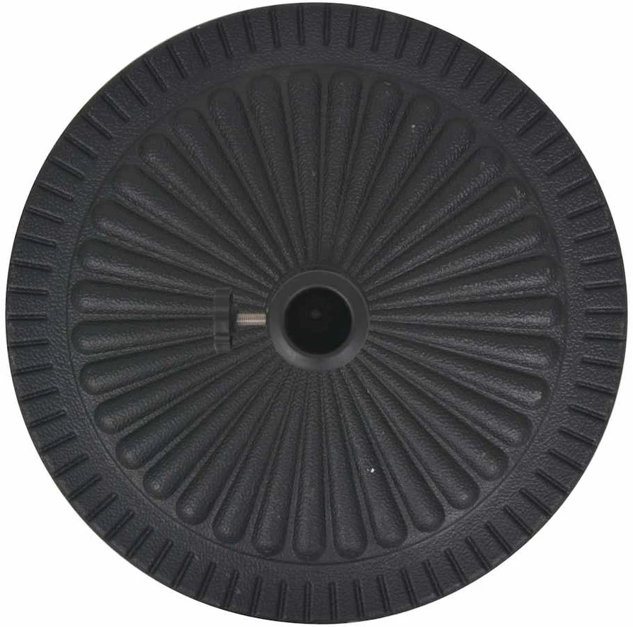 Skėčio stovas iš dervos, apvalus, juodas, 29 kg