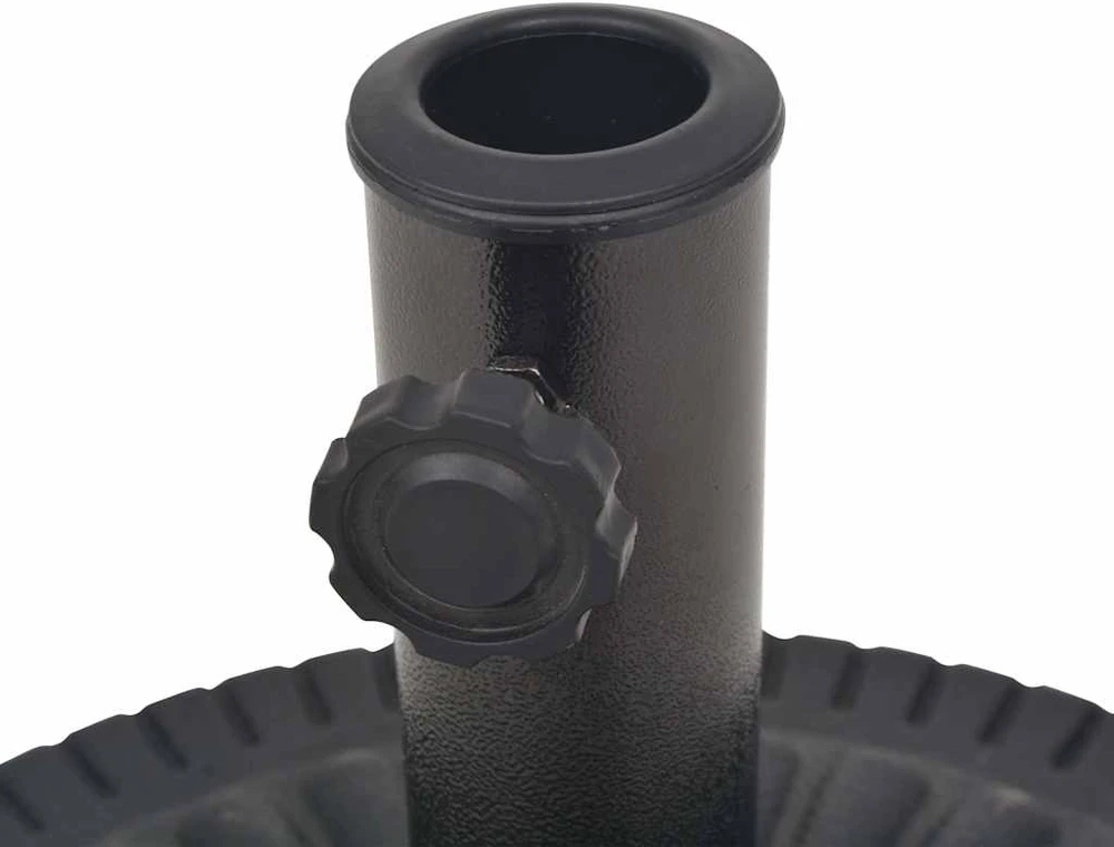 Skėčio stovas iš dervos, apvalus, juodas, 29 kg