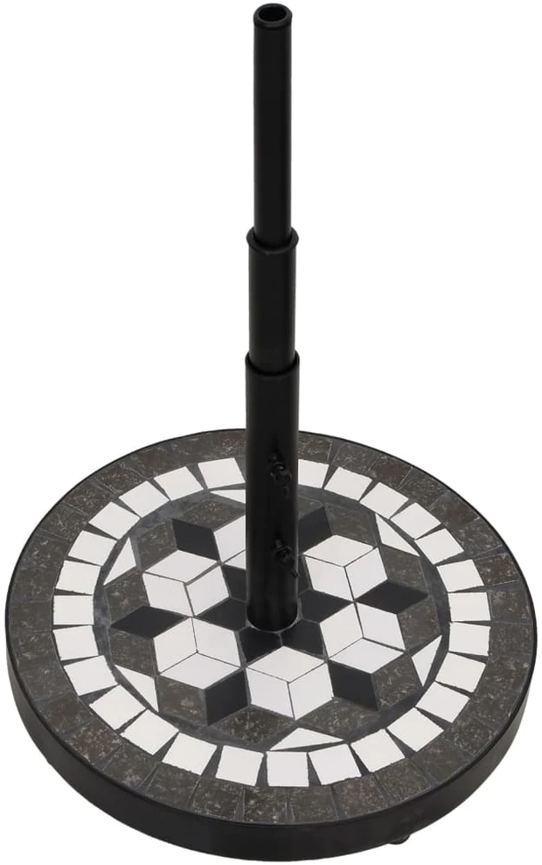 Skėčio stovas, juodos ir baltos spalvos, apskritas, 12kg