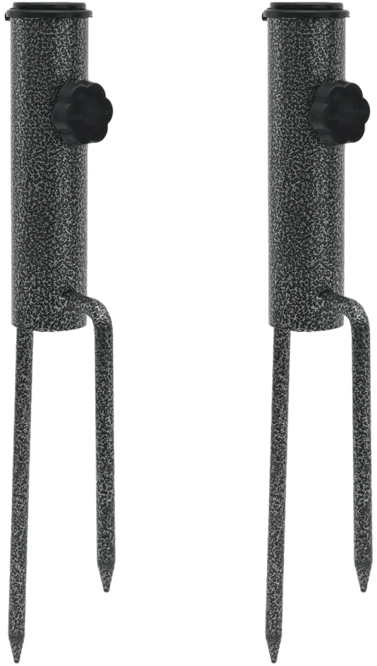 Skėčių stovai su smaigais, 2vnt., 9x35cm, galvanizuotas plienas