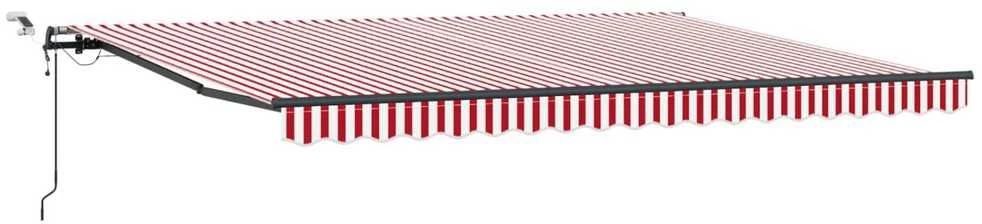 Ištraukiama markizė Raudona ir balta 450 × 350 cm Poliesteris
