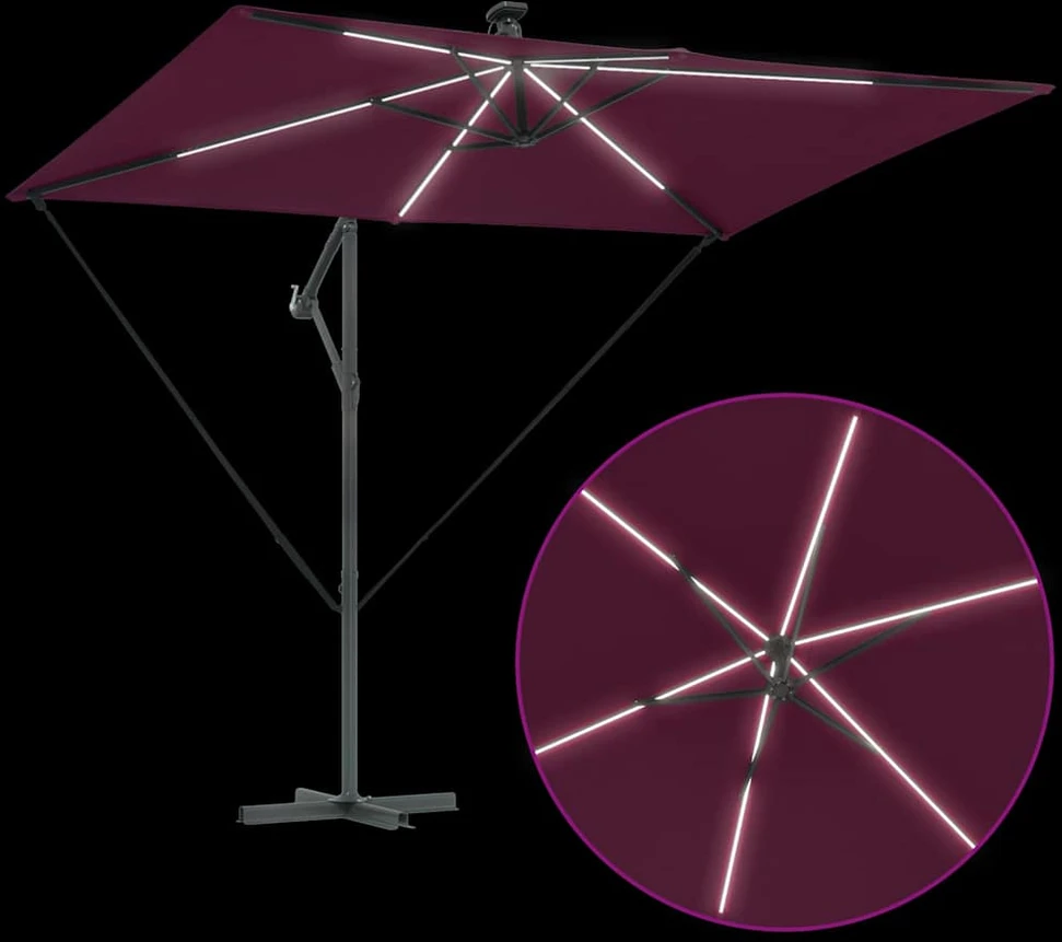 Skėtis nuo saulės 294 x 200 x 270 cm Poliesteris ir aliuminis