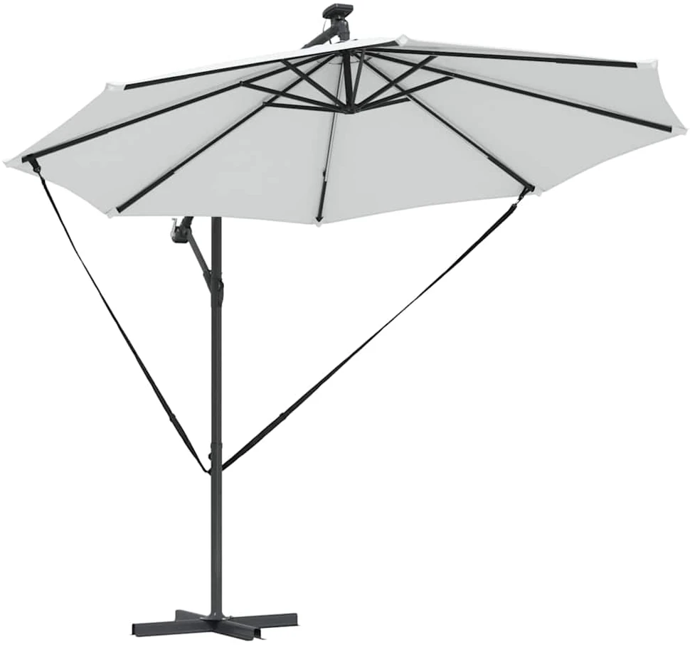 Skėtis nuo saulės 294 x 294 x 248 cm Poliesteris ir aliuminis