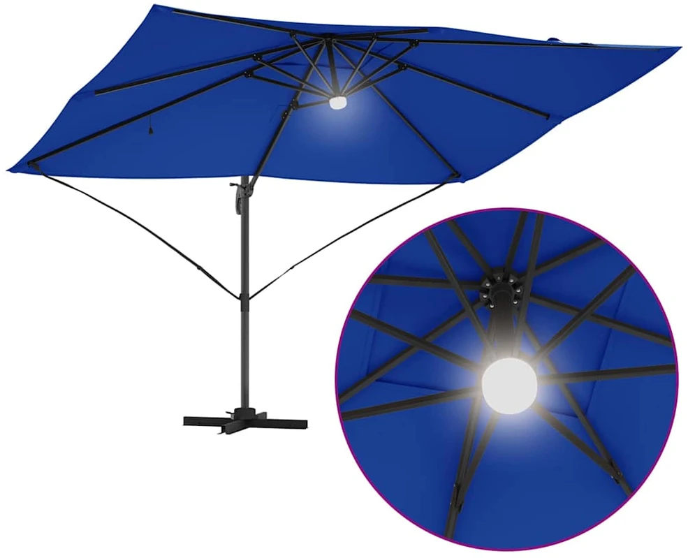 Skėtis nuo saulės 351 x 250 x 253 cm Poliesteris ir aliuminis