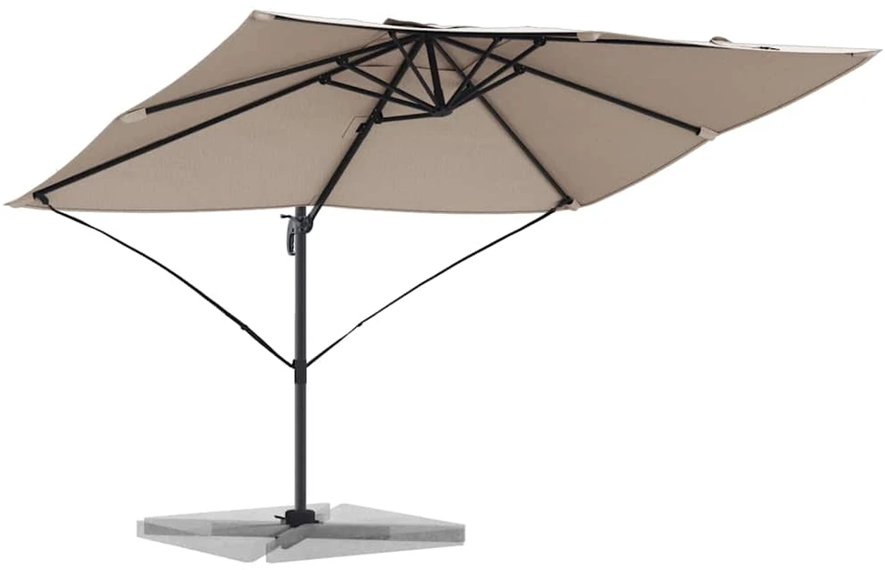 Skėtis nuo saulės 351 x 250 x 260 cm Poliesteris ir aliuminis