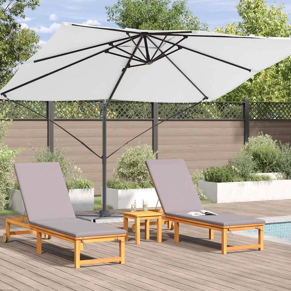 Skėtis nuo saulės 351 x 250 x 260 cm Poliesteris ir aliuminis