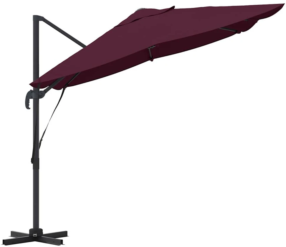 Skėtis nuo saulės 351 x 250 x 260 cm Poliesteris ir aliuminis
