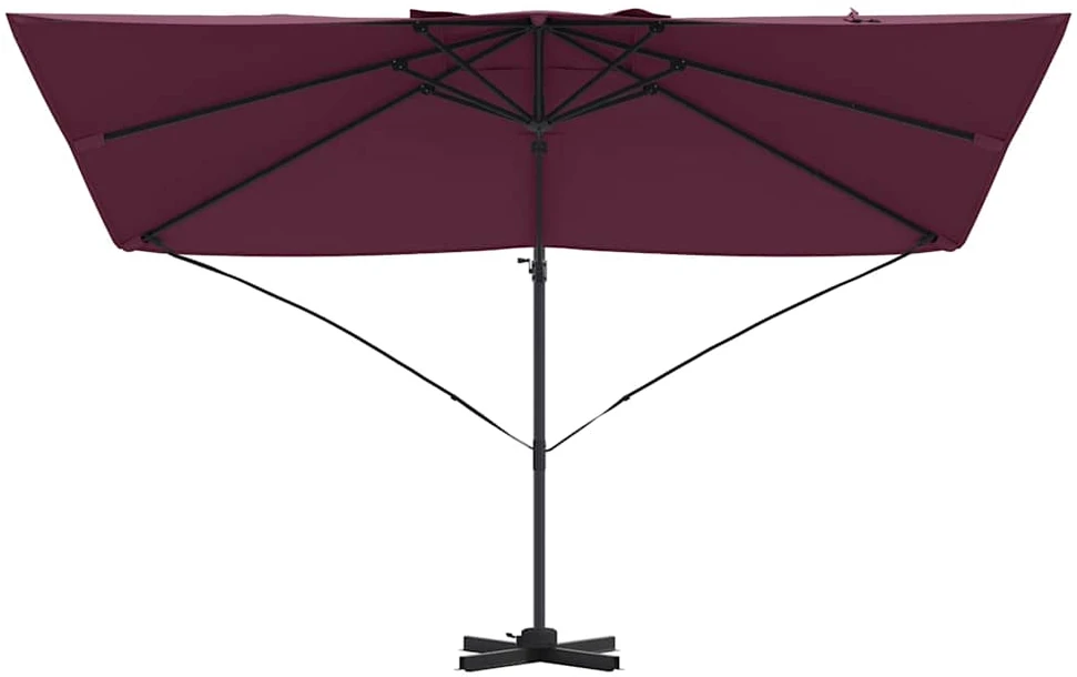 Skėtis nuo saulės 351 x 250 x 260 cm Poliesteris ir aliuminis