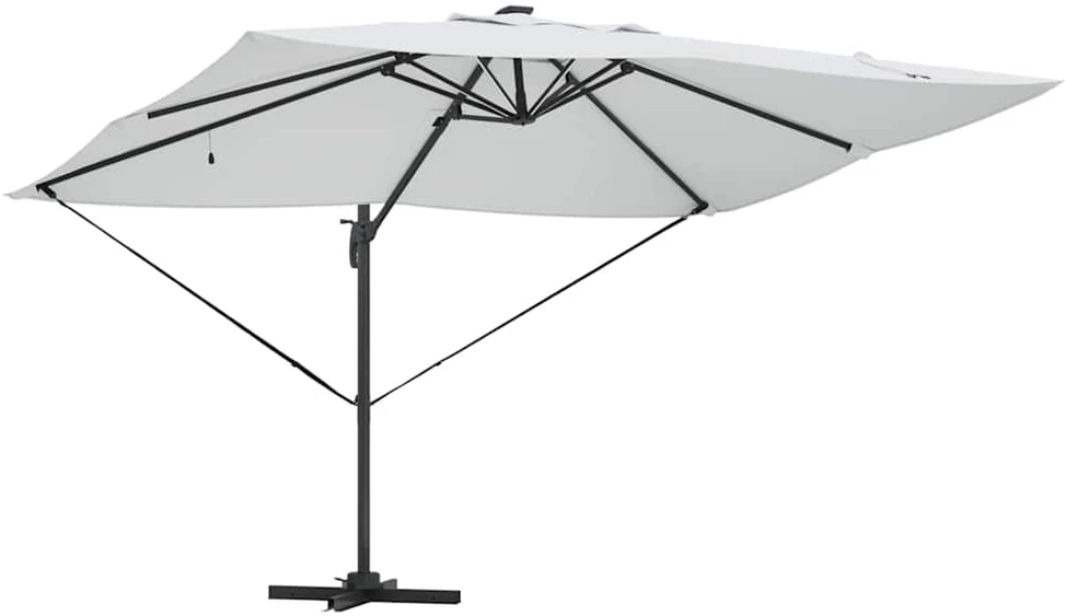 Skėtis nuo saulės 352 x 251 x 265 cm Poliesteris ir aliuminis