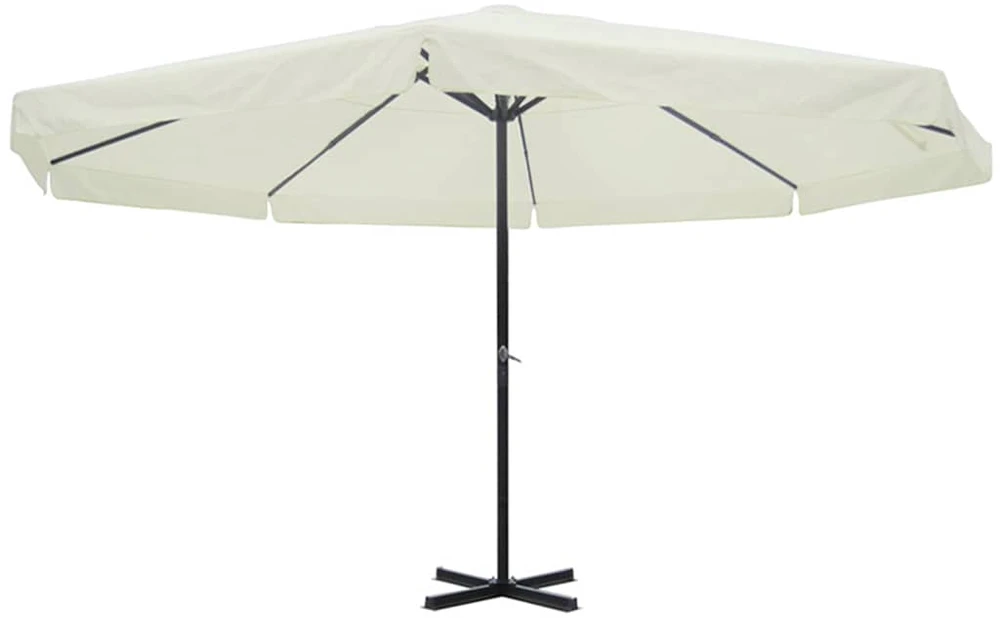 Skėtis nuo saulės, baltos spalvos, 500cm, aliuminis
