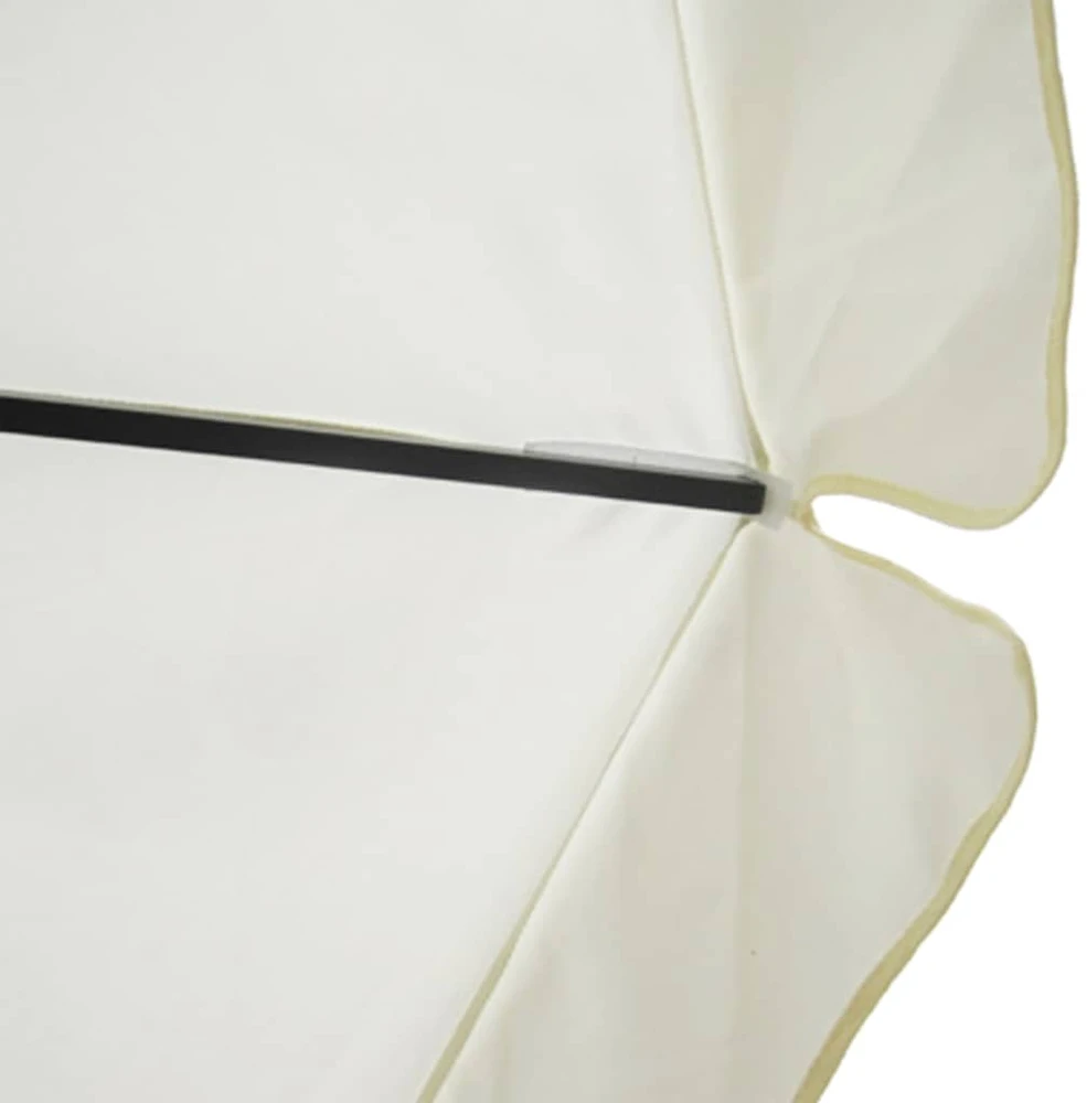 Skėtis nuo saulės, baltos spalvos, 500cm, aliuminis