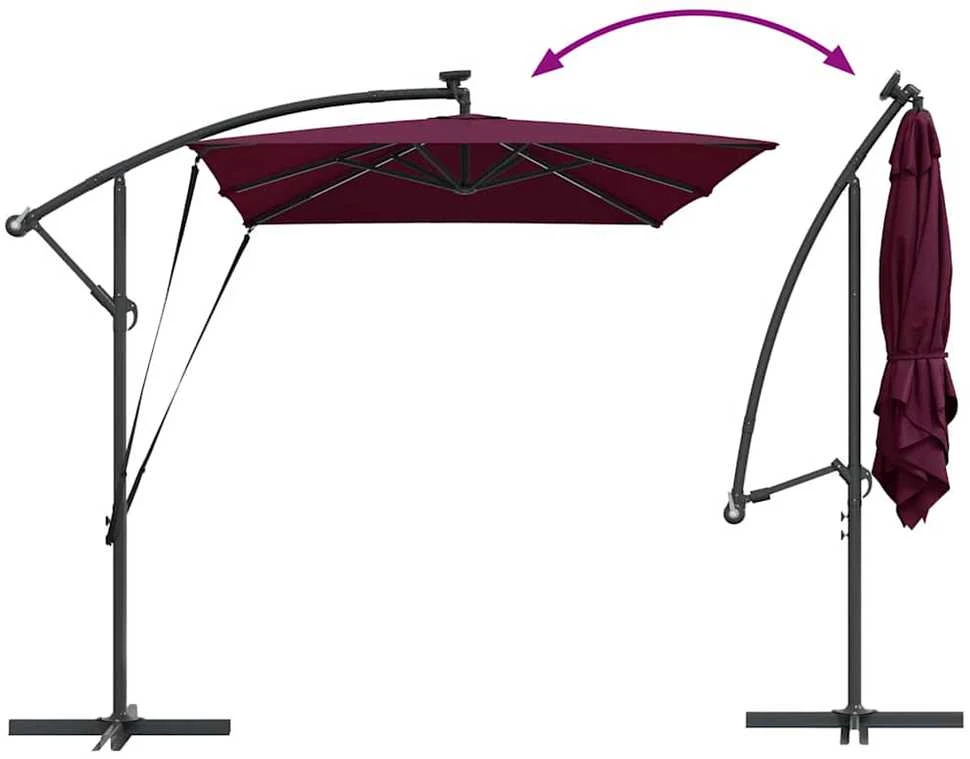 Skėtis nuo saulės 294 x 200 x 270 cm Poliesteris ir aliuminis