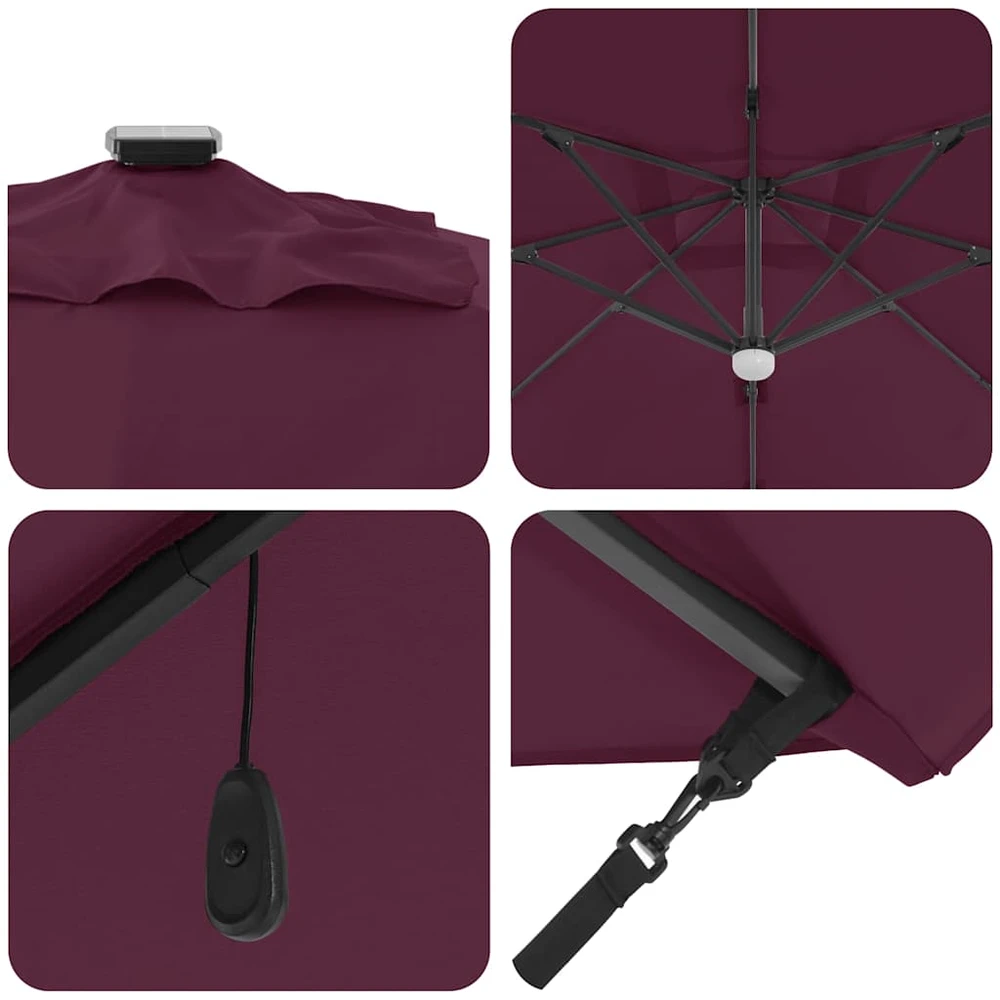 Skėtis nuo saulės Bordo raudona 351 x 250 x 253 cm