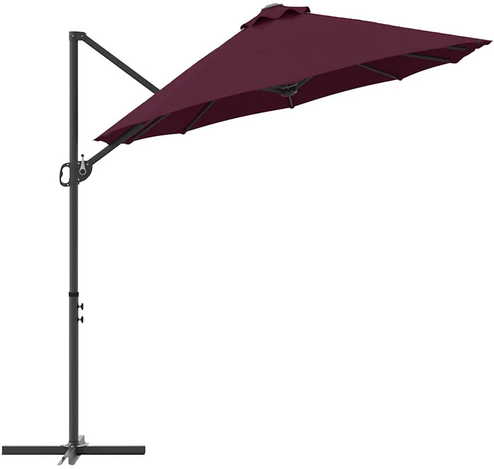 Skėtis nuo saulės Bordo raudona 372 x 198 x 243 cm