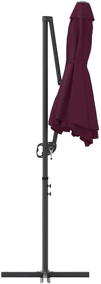 Skėtis nuo saulės Bordo raudona 372 x 198 x 243 cm